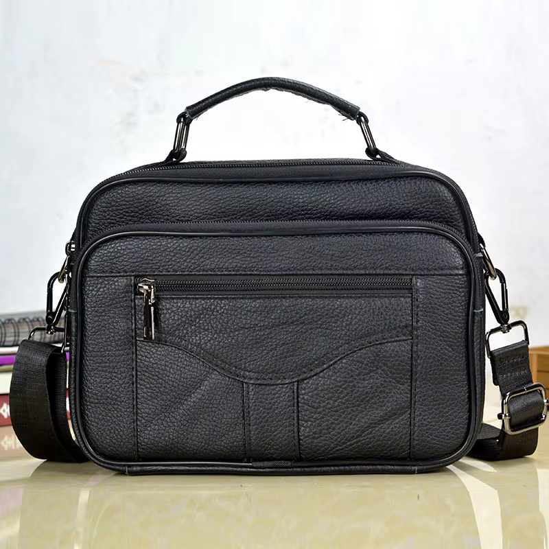 Tablet Shoulder Bag - 小さなメンズ本革ショルダーバッグ男性天然皮革ハンドバッグトラベルメッセンジャークロスボディトートタブレット用