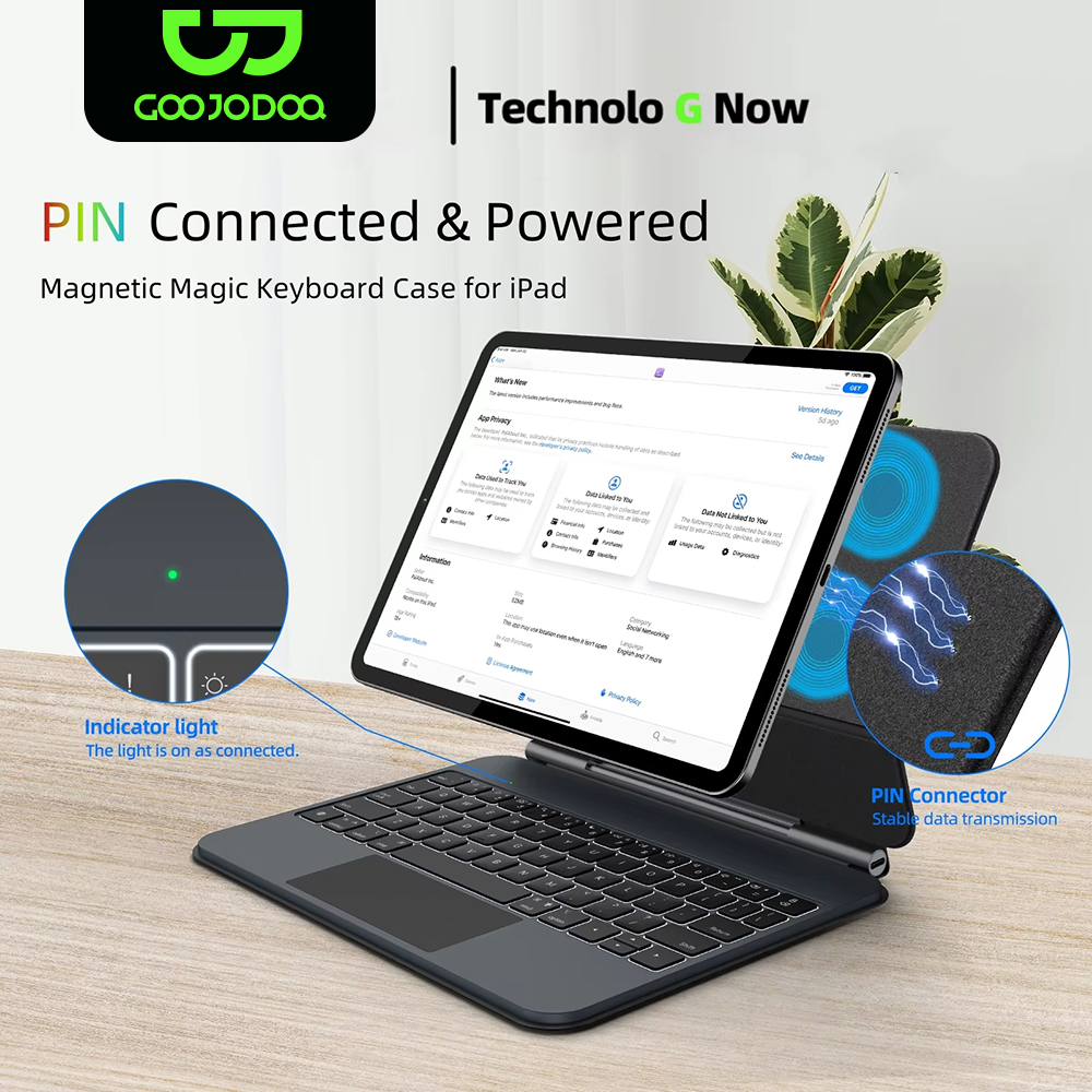 Tablet Accessories Choice Store - スマート PIN プラグ&プレイ マジック キーボード ケース