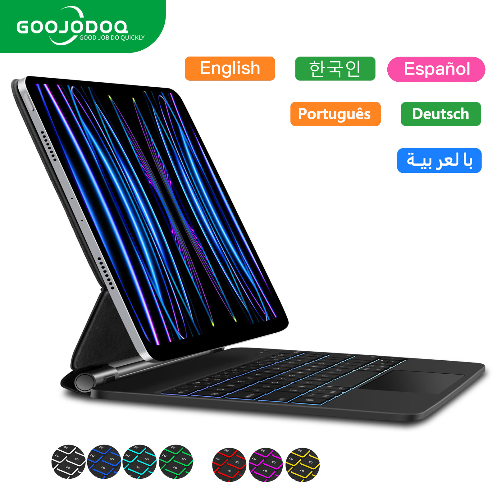 Tablet Accessories Choice Store - GOOJODOQ バックライトマジックキーボード iPad Air 6 2024