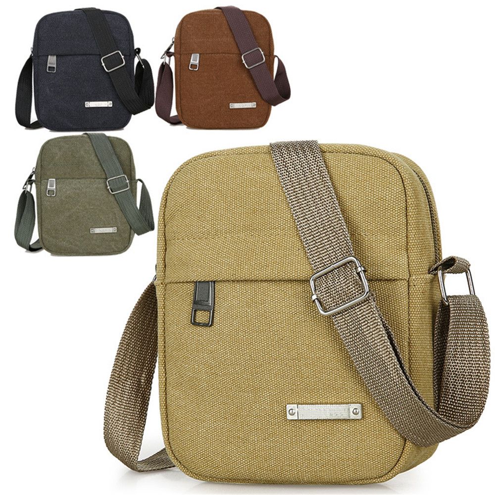Tablet Shoulder Bag - 新しいスタイルカジュアルキャンバスメンズバッグショルダーメッセンジャーバッグ小さなバックパックハンドバッグアウトドア旅行携帯電話パッケージバッグ