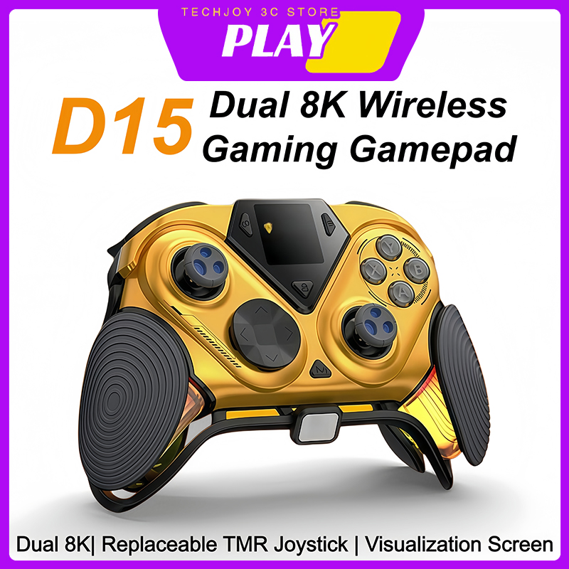 Tablet Gaming Accessories - Easy Smx D15 デュアル8KワイヤレスBluetoothゲームコントローラーTmrジョイスティックホールトリガー PC、Steam、Switch、モバイル、タブレット、FPSゲーム対応