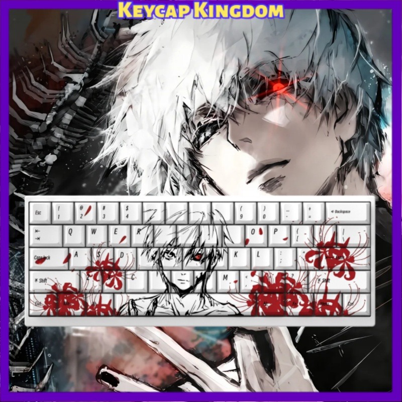 Tablet Accessories Keyboard - 東京グールキンキーケンアニメキーキャップメカニカルキーボードチェリー PBT カスタマイズされたキーキャップタブレットラップトップ PC ゲーミングキーボードアクセサリー