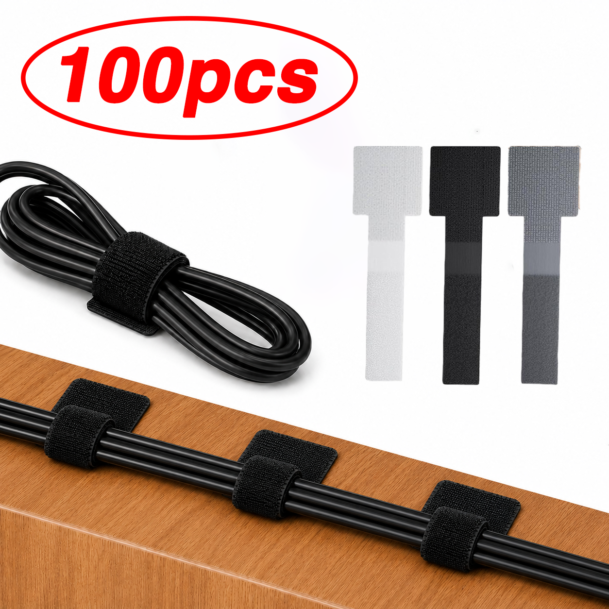 Accessories For Tablet Users - ケーブルタイ 再利用可能なストラップ ベルクロ フックとループ 自己粘着式 家庭用コードホルダー