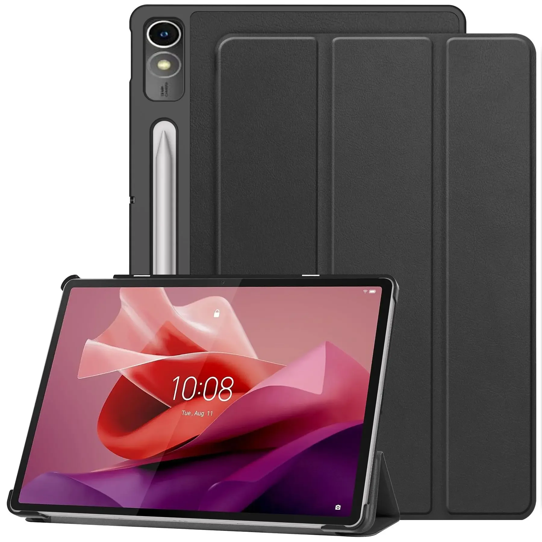 Lenovo Tablet P12 Accessories - レノボタブ P12 12.7 2023 ケース磁気三つ折り Pu