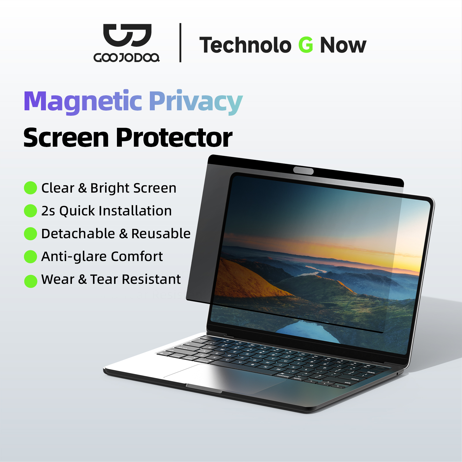 Tablet Accessories Choice Store - 再利用可能なマグネット式覗き見防止プロテクター MacBook Pro 15.3インチ 2023 Air
