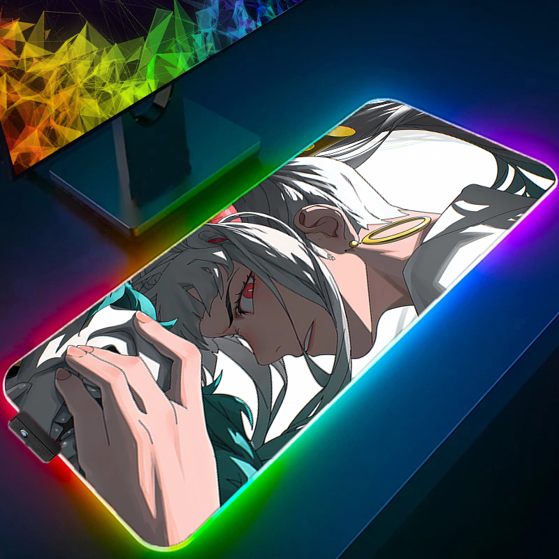 RGB LEDマウスパッド オフィスデスクマット ワンピース - Tablet Accessories Keyboard のレビューと価格