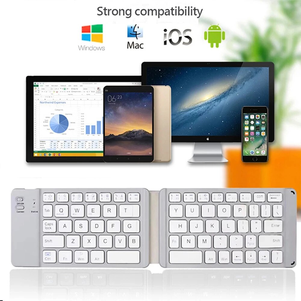 IPad用折りたたみ式Bluetoothワイヤレスキーボード - Tablet Accessories Keyboard のレビューと価格