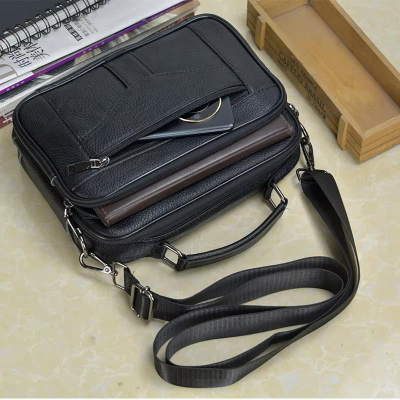小さなメンズ本革ショルダーバッグ男性天然皮革ハンドバッグトラ - Tablet Shoulder Bag のレビューと価格