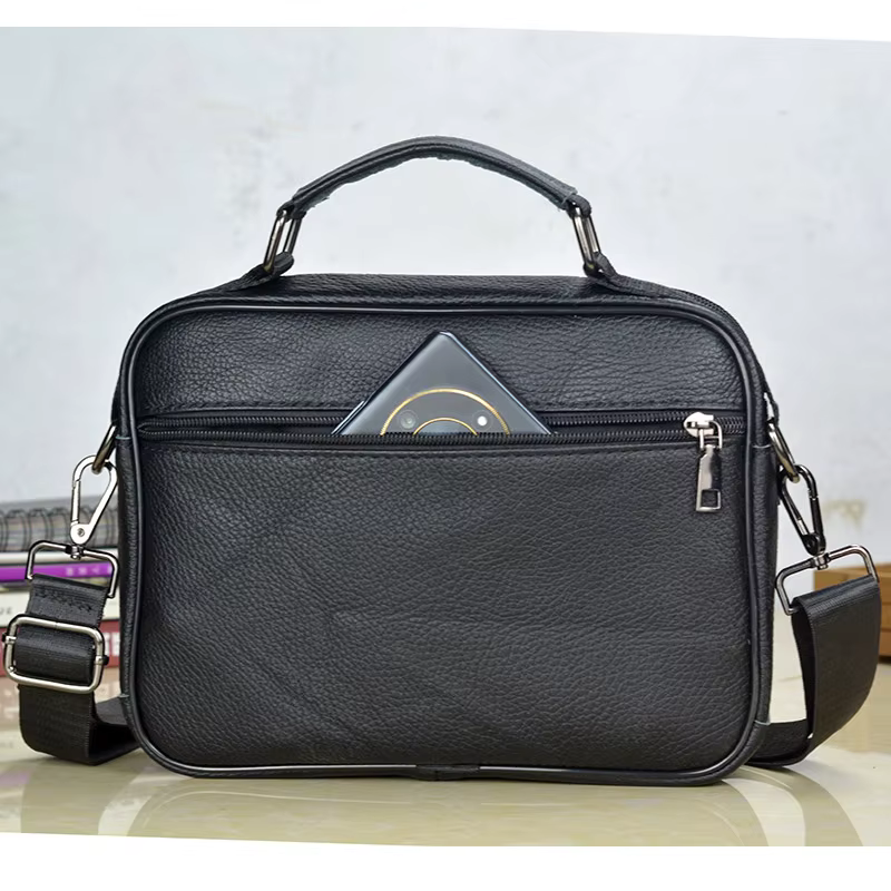 小さなメンズ本革ショルダーバッグ男性天然皮革ハンドバッグトラ - Tablet Shoulder Bag のレビューと価格