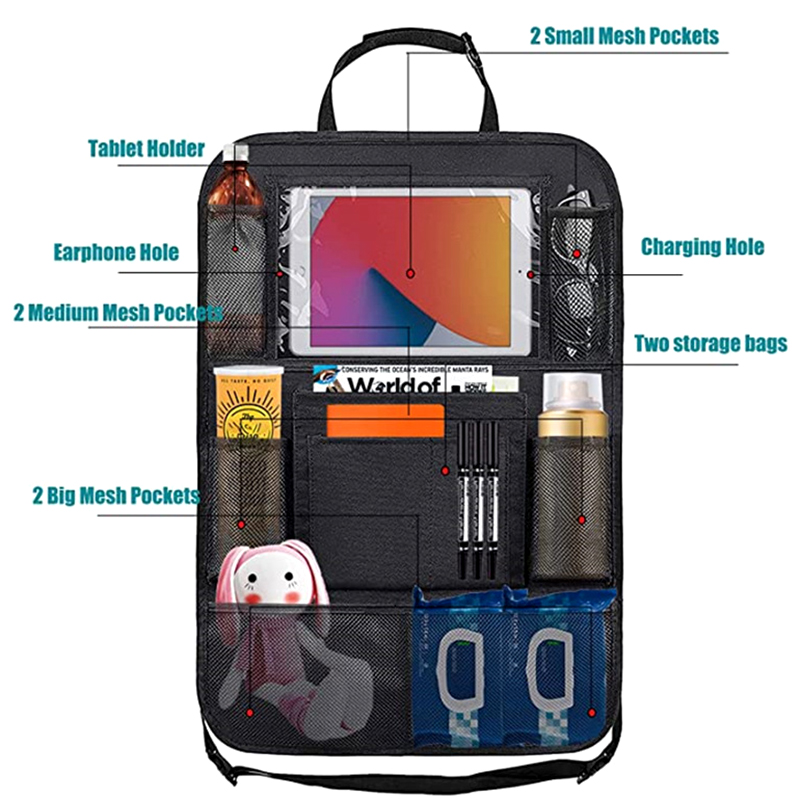 1pc 車後部座席オーガナイザータッチスクリーンタブレットホ - Tablet Cover Accessories のレビューと価格