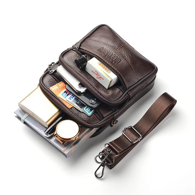 メンズ新本革クロスボディバッグ垂直トレンディ多機能ショルダー - Tablet Shoulder Bag のレビューと価格
