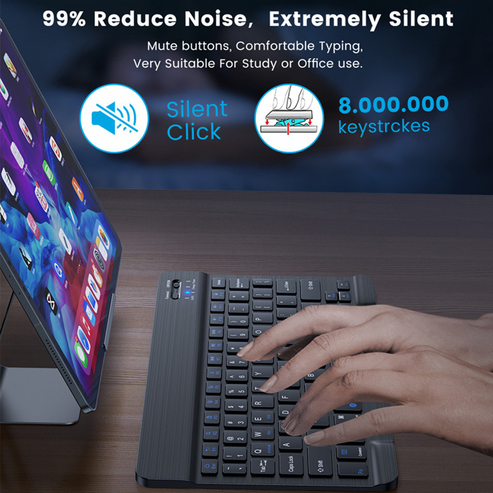 10インチワイヤレスBluetoothミニキーボードiOS電 - Tablet Accessories Keyboard のレビューと価格