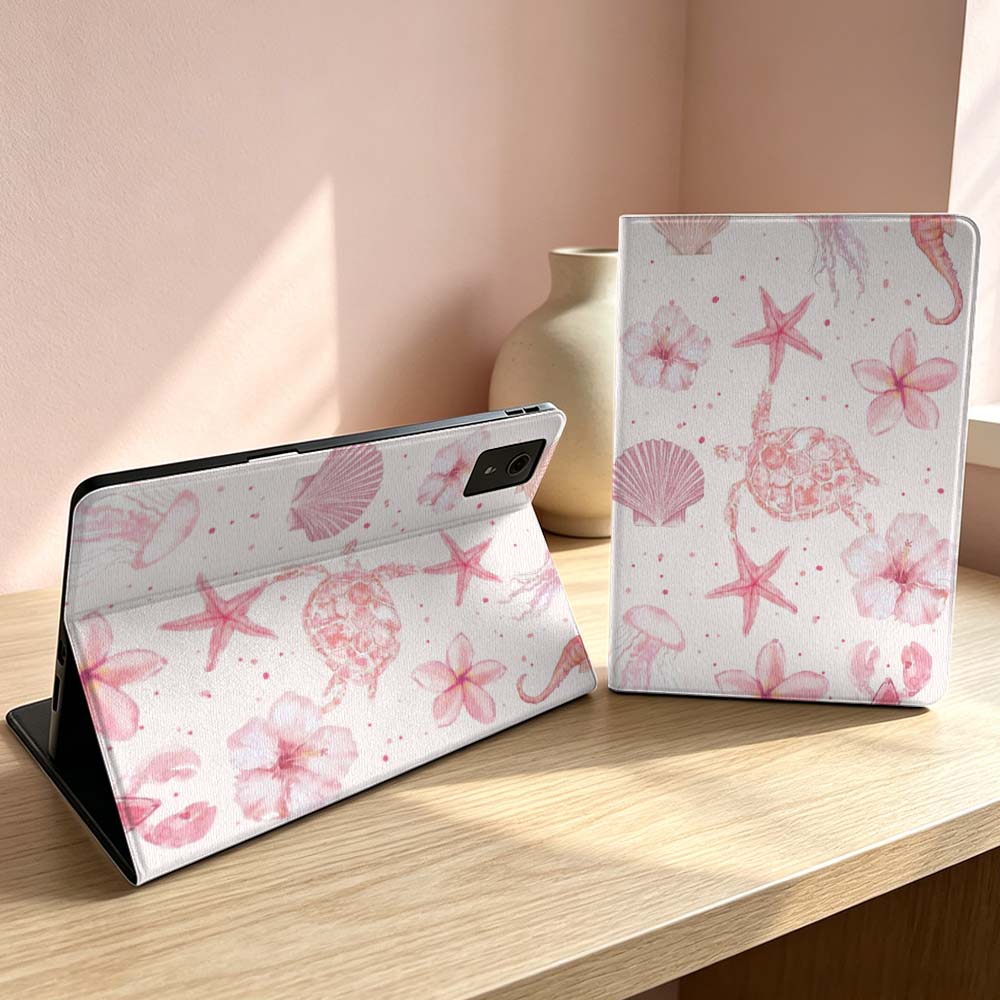 ピンクのヒトデと亀の模様のソフトケース Lenovo Xia - Lenovo Tablet P12 Accessories のレビューと価格
