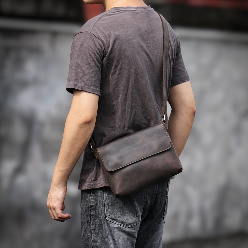 Guro-男性用本革ショルダーバッグ,クロスオーバーバッグ, - Tablet Shoulder Bag のレビューと価格