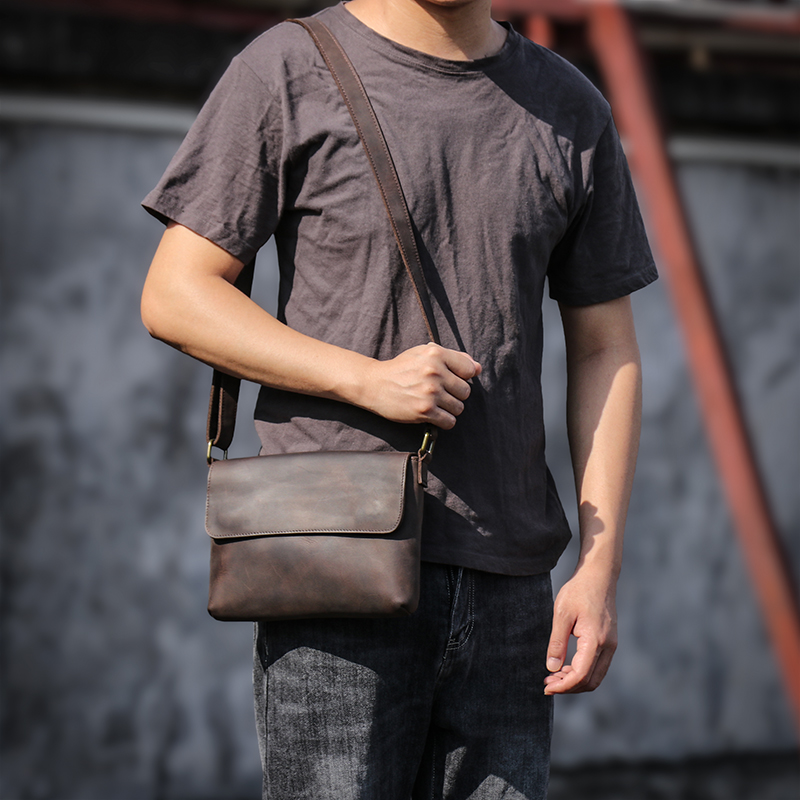 Guro-男性用本革ショルダーバッグ,クロスオーバーバッグ, - Tablet Shoulder Bag のレビューと価格