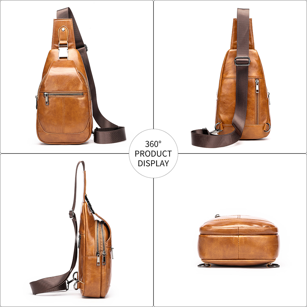 WESTAL 本革スリングバッグ メンズ ジッパー付きデザイ - Tablet Shoulder Bag のレビューと価格