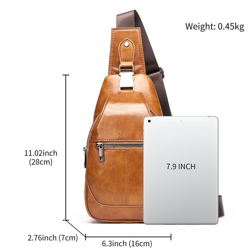 WESTAL 本革スリングバッグ メンズ ジッパー付きデザイ - Tablet Shoulder Bag のレビューと価格