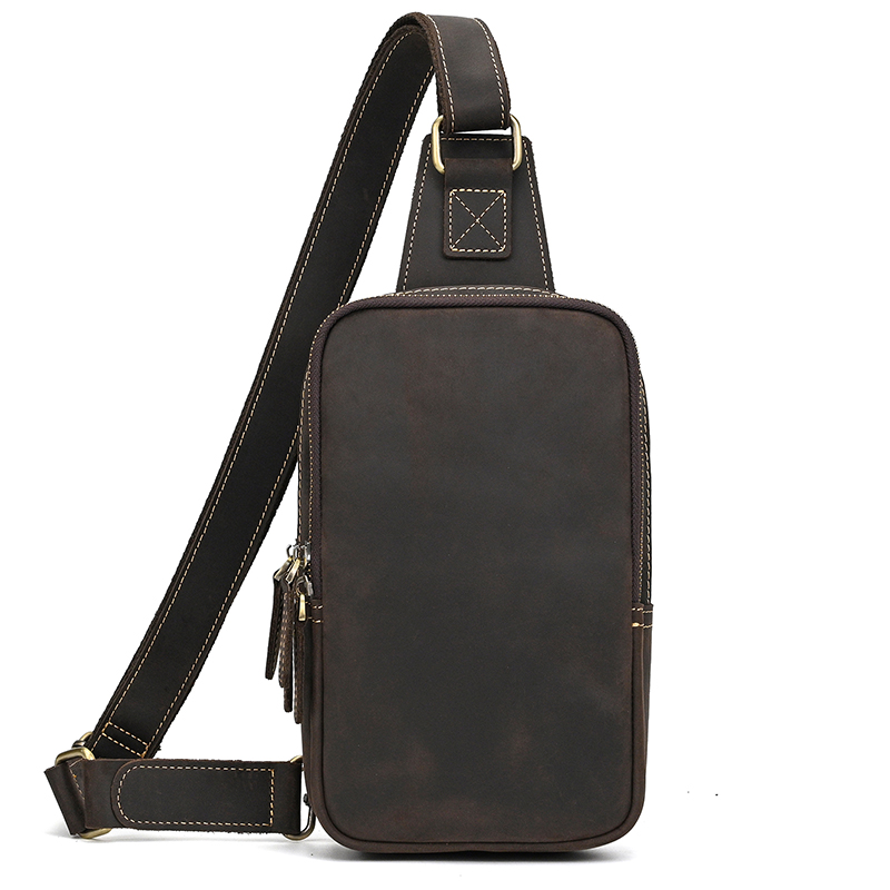 本革メンズチェストバッグ女性ショルダーメッセンジャーバッグ男 - Tablet Shoulder Bag のレビューと価格