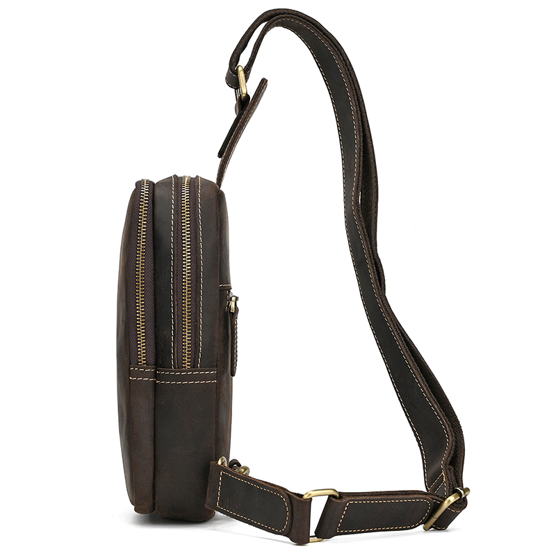 本革メンズチェストバッグ女性ショルダーメッセンジャーバッグ男 - Tablet Shoulder Bag のレビューと価格