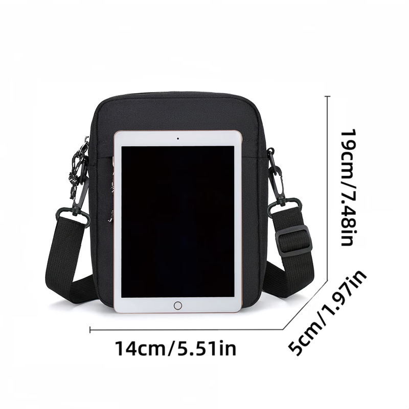 デイリーユース シンプルなスクエアクロスボディバッグ 調節可 - Tablet Shoulder Bag のレビューと価格